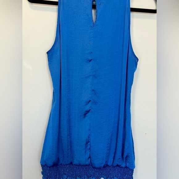 Spense Women's royal blue Lace Front Top w/gathered waist. - Picture 5 of 5